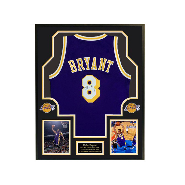 Variable background mat board custom aluminum wood jersey photo frame Acrylic display  basketball soccer the memorabilia display