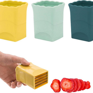 Multi-Purpose Premium Fruit & Veggie Slicer - Reusable Strawberry Cup Splitter, Perfect for Bananas, Eggs, Oranges & More