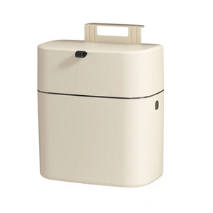 Wall-Mounted Hanging Trash Bin with Lid - Bathroom & Kitchen Use, for Cabinet Door, Under Sink Waste