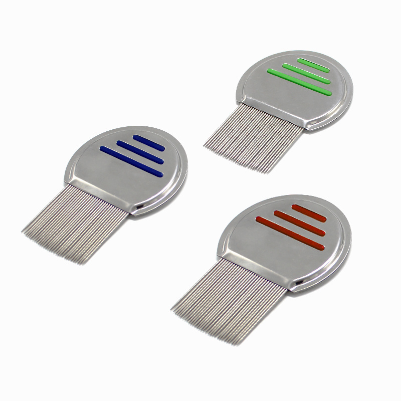 Multicolor Professional Stainless Steel Louse Nit Terminator Removes Lice Comb for Head Lice Treatment