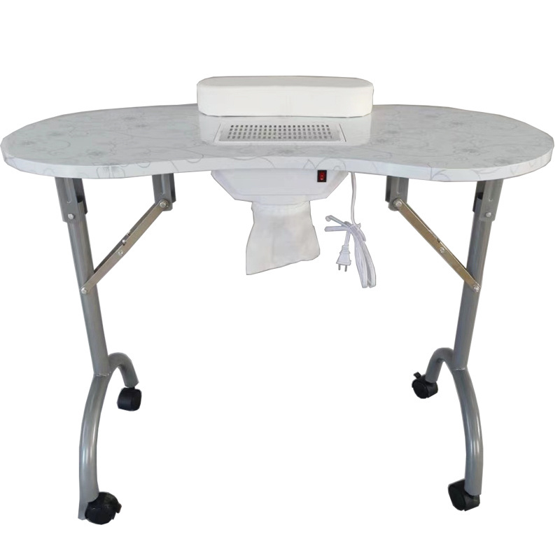 2021 Manicure Movable Portable Folding Manicure Nail Table For Technician Spa Salon Workstation