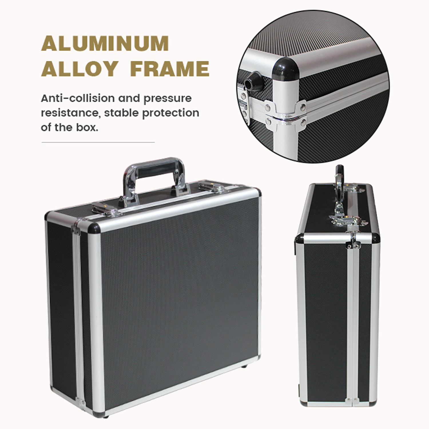 Wholesale Barbershop Suitcase Market Durable Aluminum Barber Tool Case Carrying Case With Dividers