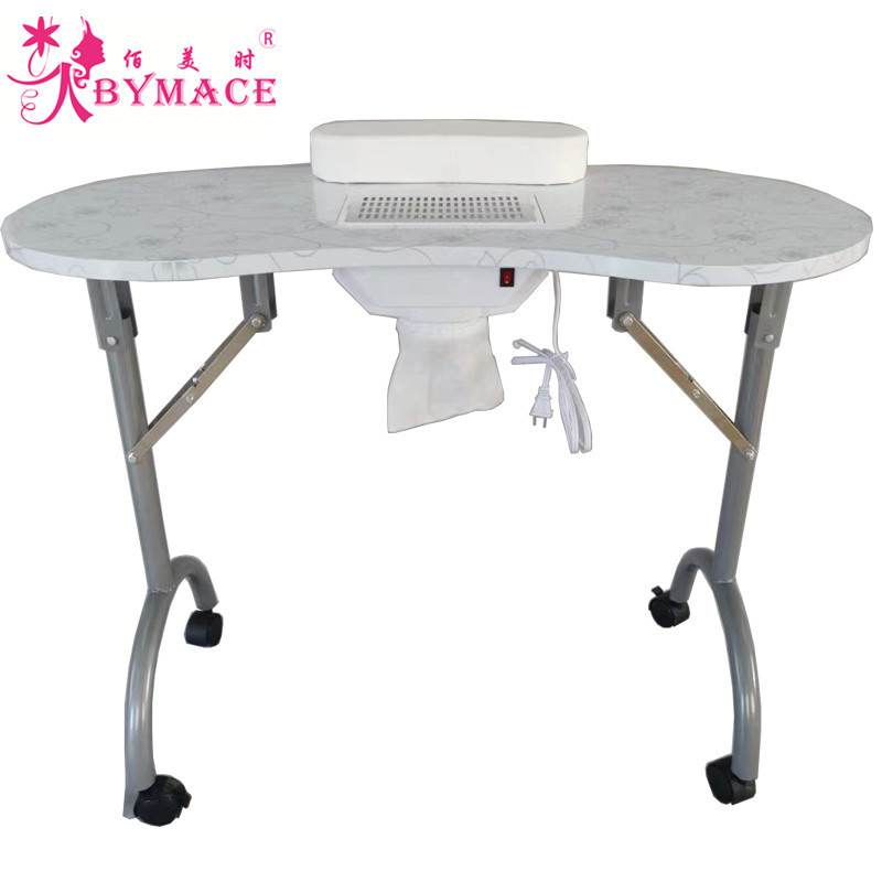 2021 Manicure Movable Portable Folding Manicure Nail Table For Technician Spa Salon Workstation