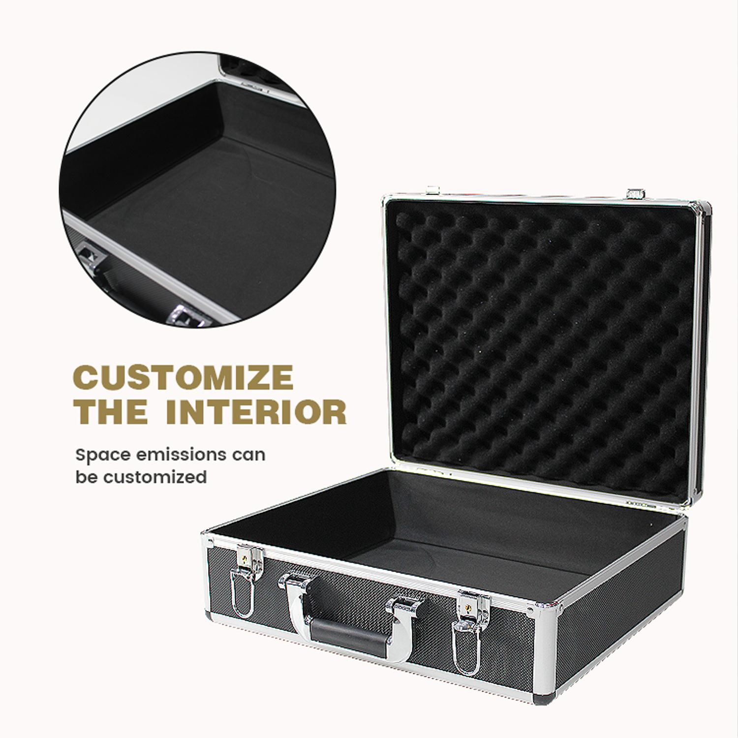 Wholesale Barbershop Suitcase Market Durable Aluminum Barber Tool Case Carrying Case With Dividers