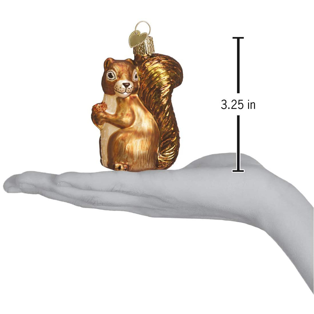 Christmas Squirrel Wildlife Animals Glass Blown Ornaments for Christmas Tree Eco-friendly