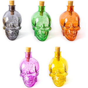 Halloween Home Decor Light Up Skull LED Light Glass Table Decorations