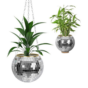 Hanging Disco Ball Planter Pot Plant Hanger for Home Decor, Planters for Indoor Plants