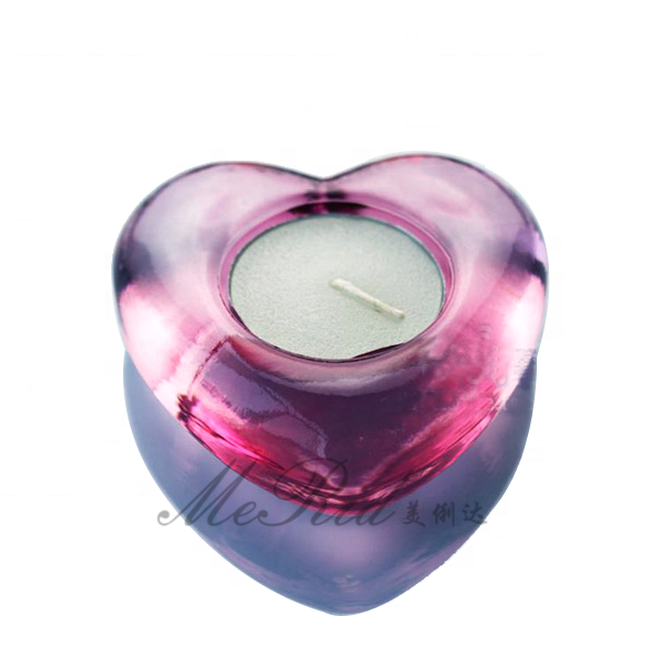 Heart shaped clear wholesale glass votive candle jar