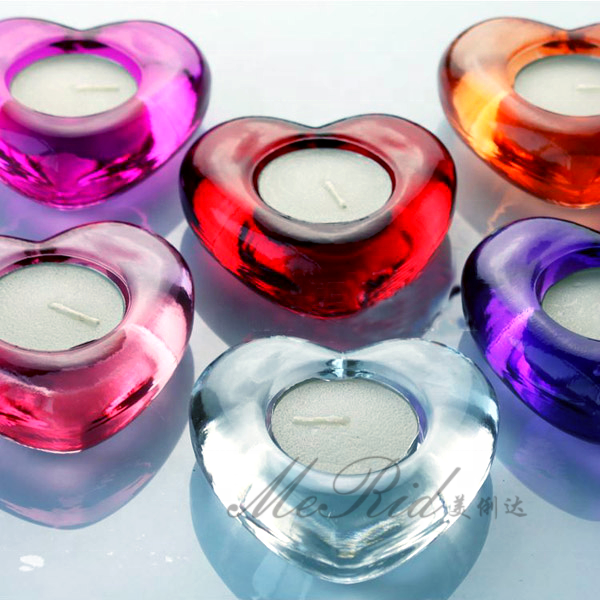 Heart shaped clear wholesale glass votive candle jar