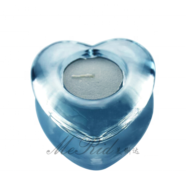 Heart shaped clear wholesale glass votive candle jar