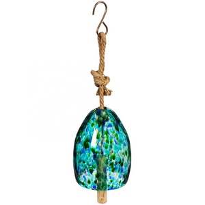 Art Glass Speckle Decorative Bell Chime Outdoor Decoration for Homes, Yards and Gardens