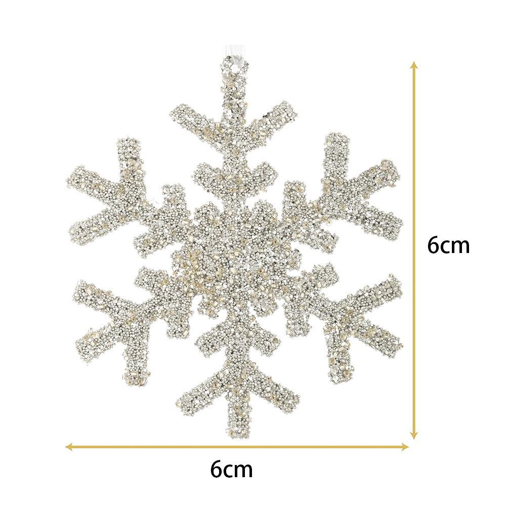 Glitter Christmas Tree Hanging Ornaments Christmas Decoration Snowflake Ornaments Eco-friendly