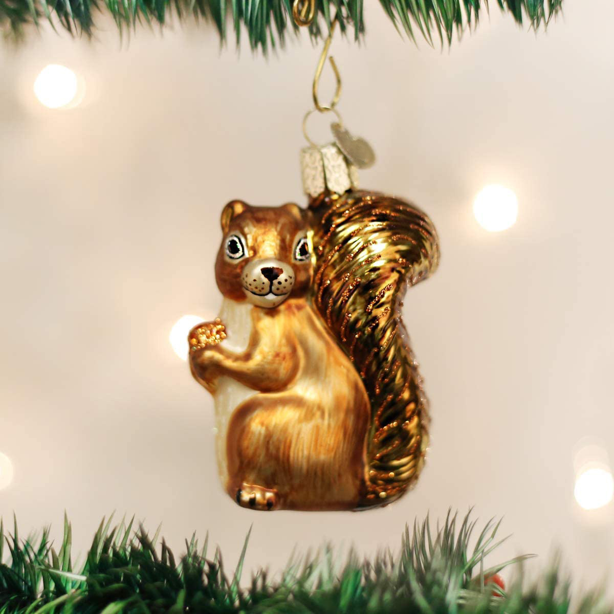 Christmas Squirrel Wildlife Animals Glass Blown Ornaments for Christmas Tree Eco-friendly