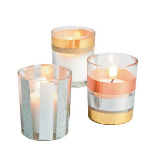 Clear tall bulk glass votive candle holder for wedding Eco-friendly