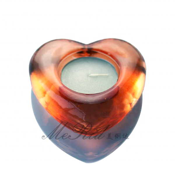 Heart shaped clear wholesale glass votive candle jar