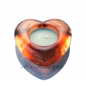 Heart shaped clear wholesale glass votive candle jar