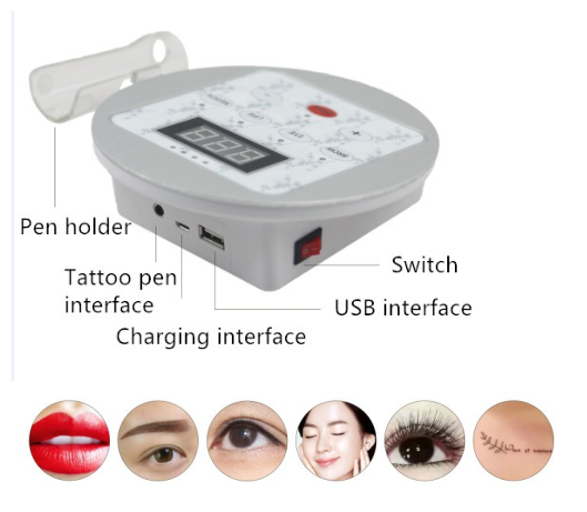 Rotary Microblading Pen Kit Digital Permanent Makeup Machine With Micropigmentation Needles