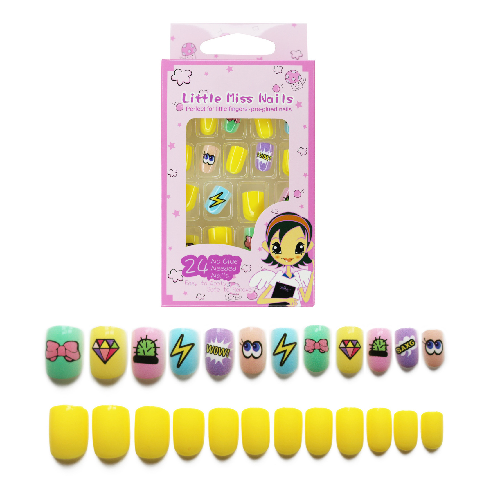 Non-Toxic & Odor Free Kids Artificial Nails Professional Children False Nails Comfortable Wholesale Press On Nails