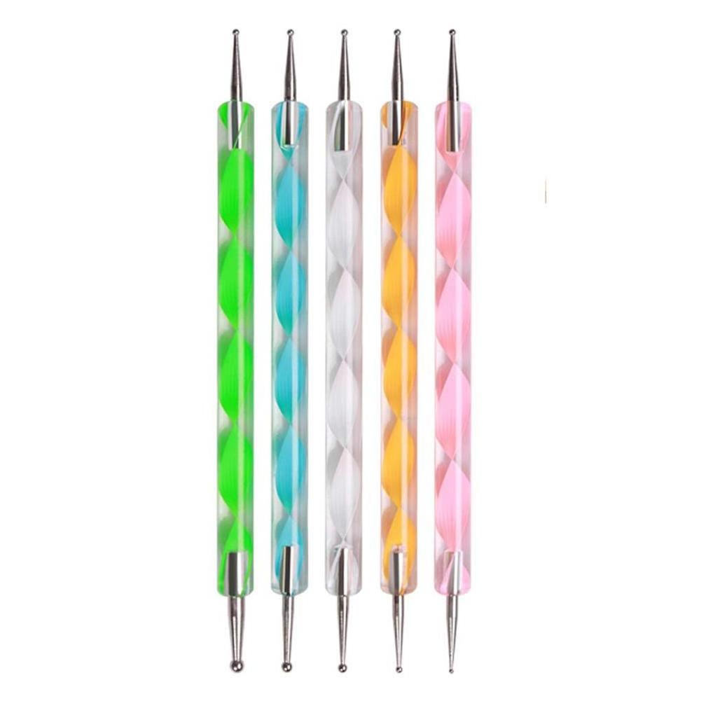 Professional Double Ended Nail Art Point Drill dotting Drawing Pen Manicure Tool Set Nail Wax Pen