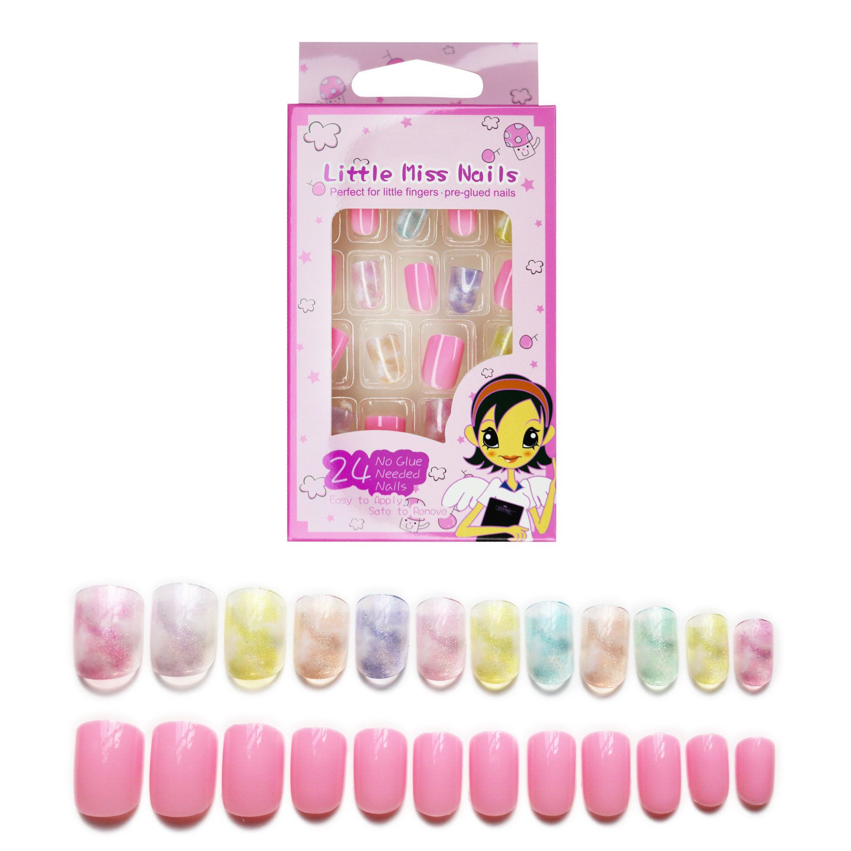 Non-Toxic & Odor Free Kids Artificial Nails Professional Children False Nails Comfortable Wholesale Press On Nails