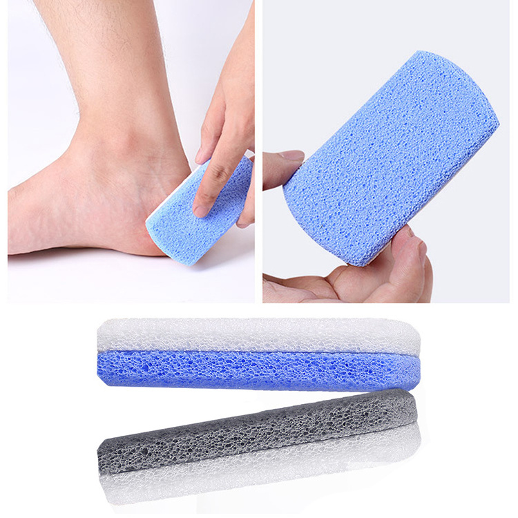 Double face scrub pumice stone foot file stone pedicure bowl and callus remover for personal care