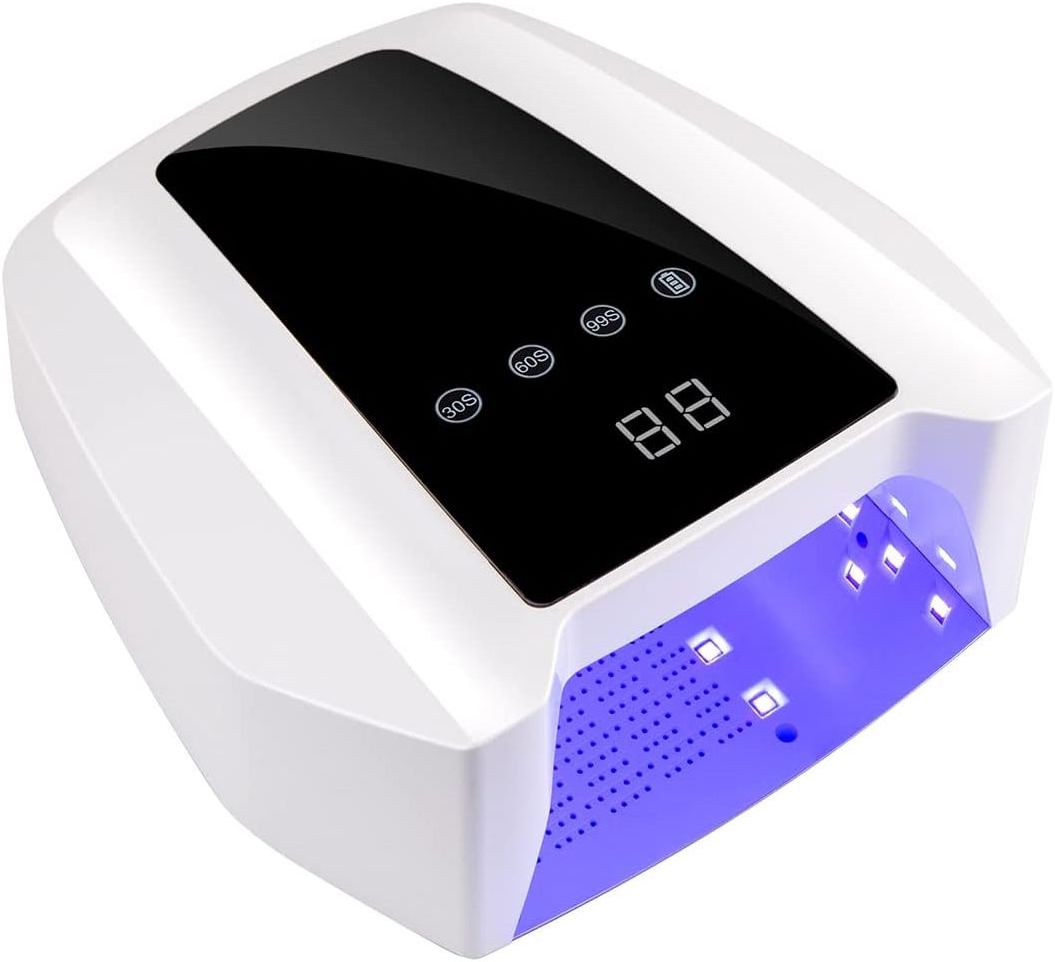 72W Rechargeable Wireless UV Nail Dryer Machine Pedicure UL LED Lamp for Manicure for US UK EU AU Power Supply on Battery