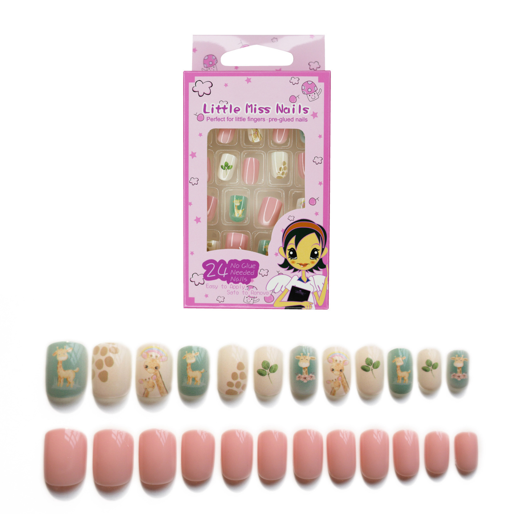 Non-Toxic & Odor Free Kids Artificial Nails Professional Children False Nails Comfortable Wholesale Press On Nails