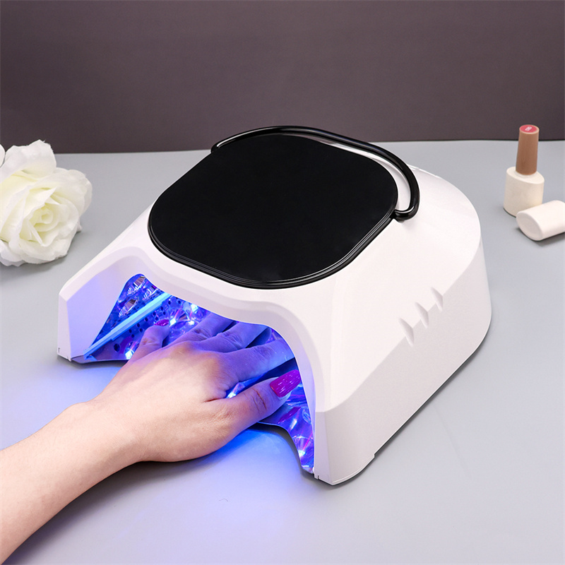 86w led dual nail lamp rechargeable with handle and stand foot nail lamp 4 timer setting desk lamp for nails