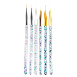 High quality manicure nail brush 2023 multi-function nylon hair 3pcs french stripe nail beauty art gel liner brush set