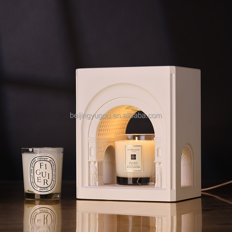 New Customized Cement Wax Burner Electric Concrete Scents Candle Warmer candle lamp Wax Melt Burner Wholesale for Bedroom