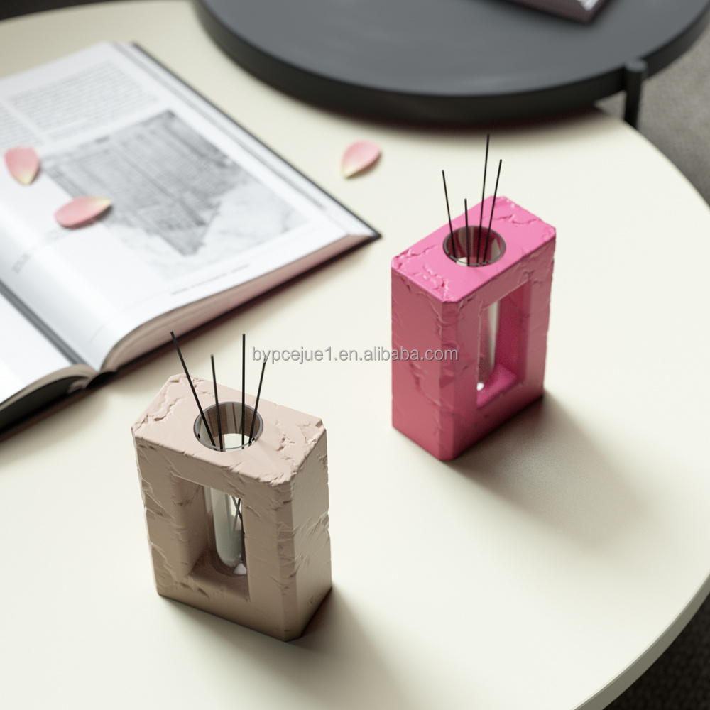 Custom Air Freshener Aroma Fragrance Oil Unique Eco Essential oil Aroma Reed Diffuser Luxury Cement Concrete Glass Reed Diffuser