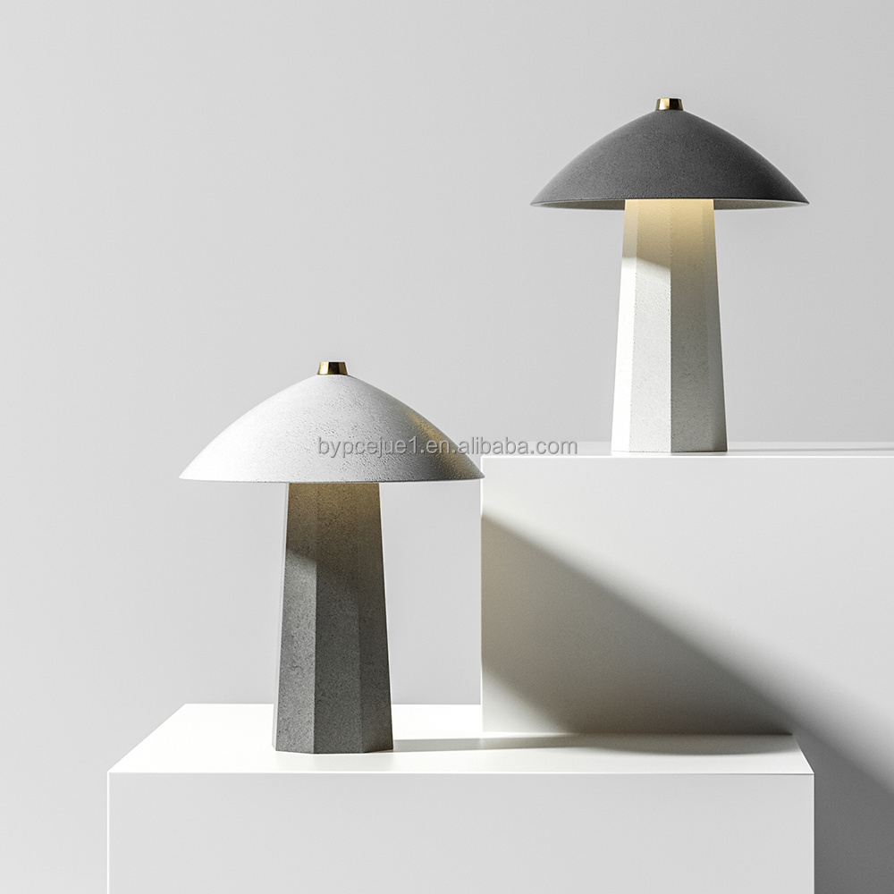 Concrete Bionic Mushroom Design Table Lamp Home Decoration Table Lamp Bedside Lamp