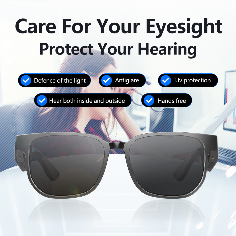 OEM Smart Bluetooth Sunglasses Polarized Glasses BT Earphone Microphone Sports Sunglasses