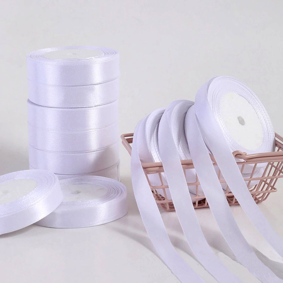 High quality satin ribbon custom printed ribbon satin solid color polyester satin ribbons for gift wrap