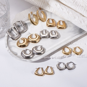 Stainless steel jewelry manufacturer custom jewelry gold filled gold vermeil gold plated Hollow earrings