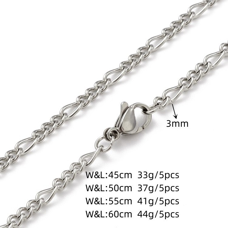 304 stainless steel fashion jewelry necklaces fine jewelry necklaces chain Cuban Link Chain for jewelry making