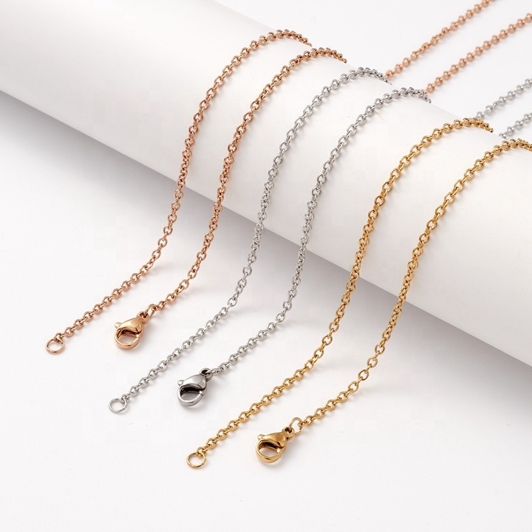 Stainless Steel chain necklace high quality Jewelry 18K PVD Waterproof Tarnish Free Gold Plated Single Chain Necklace