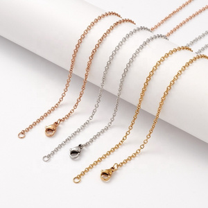 Stainless Steel chain necklace high quality Jewelry 18K PVD Waterproof Tarnish Free Gold Plated Single Chain Necklace