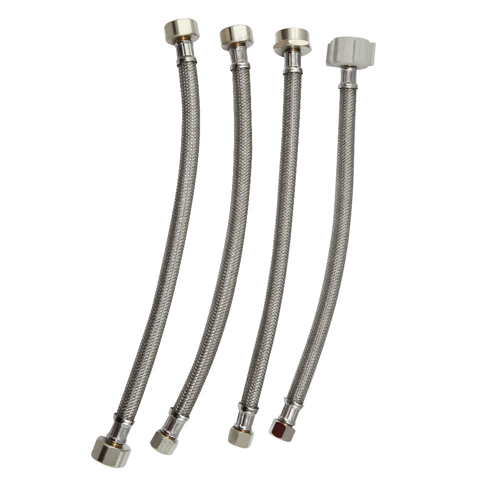 Flexible Faucet Connector PS50001 Stainless Steel Supply Hose Line Female Compression Thread Male Connector bath plumbing