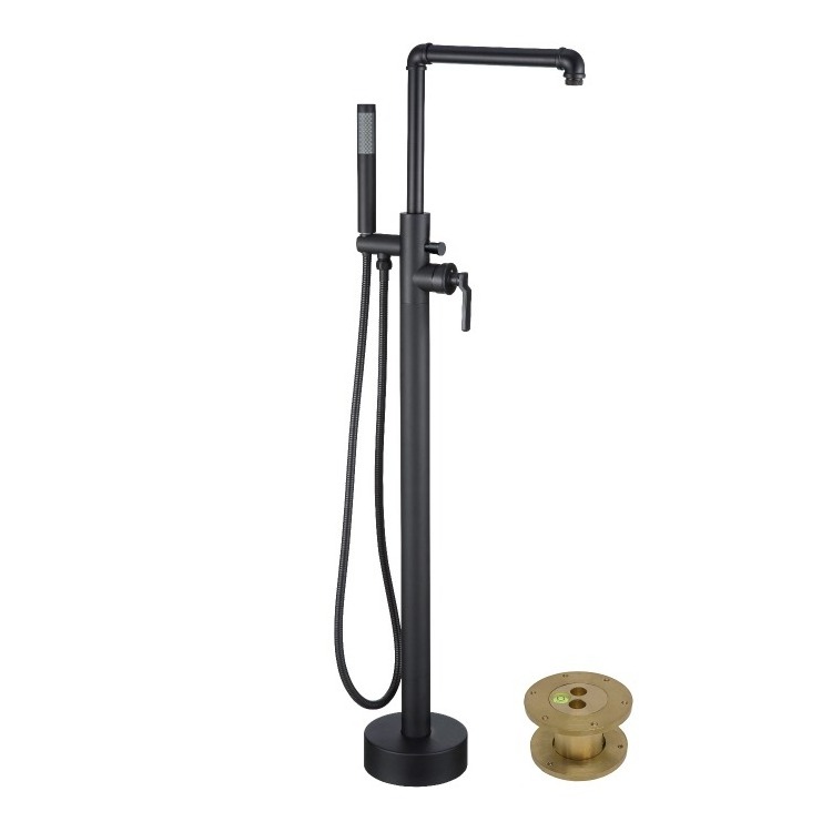 Single Handle Floor Mount Tub Faucet