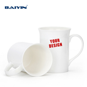 Baiyin Vintage Retro Diner Style Coffee Porcelain Mug Custom Logo Creative Ceramic Coffee Mugs for Milk Sublimation