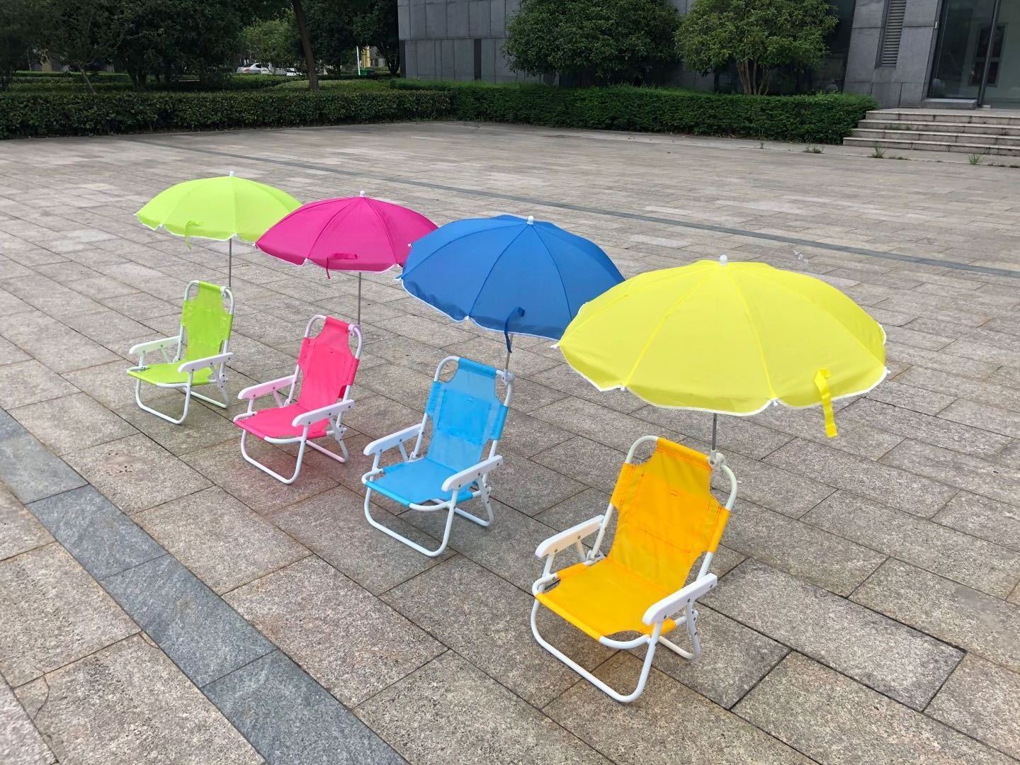 CHR027 Folding Armchair with Umbrella Fishing Camping Beach Chair for Children