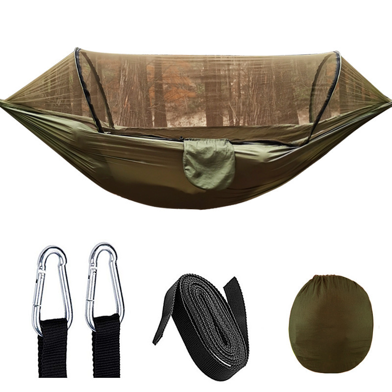 HAMK009 Easy to Set Up Hammock with Mosquito Net Camping Swings Avoid Rollover