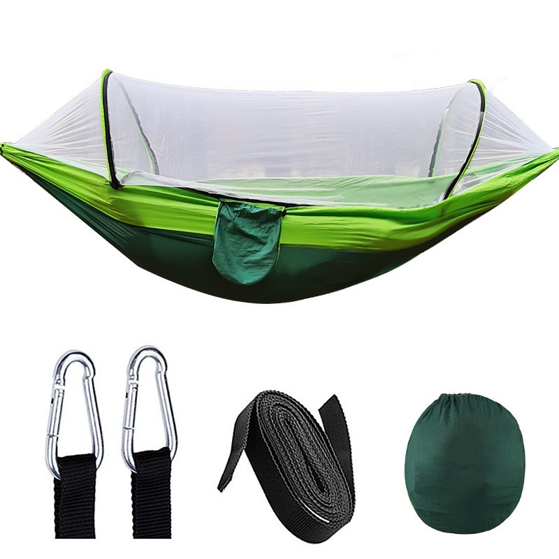 HAMK009 Easy to Set Up Hammock with Mosquito Net Camping Swings Avoid Rollover