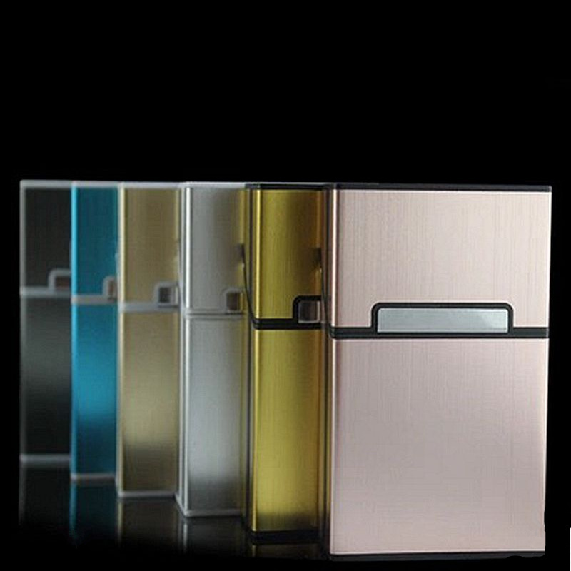 XYH003 Convenient Creative Storage Box Aluminium Alloy Cigarette Case Metal Magnetic Clasp Cigarette Case