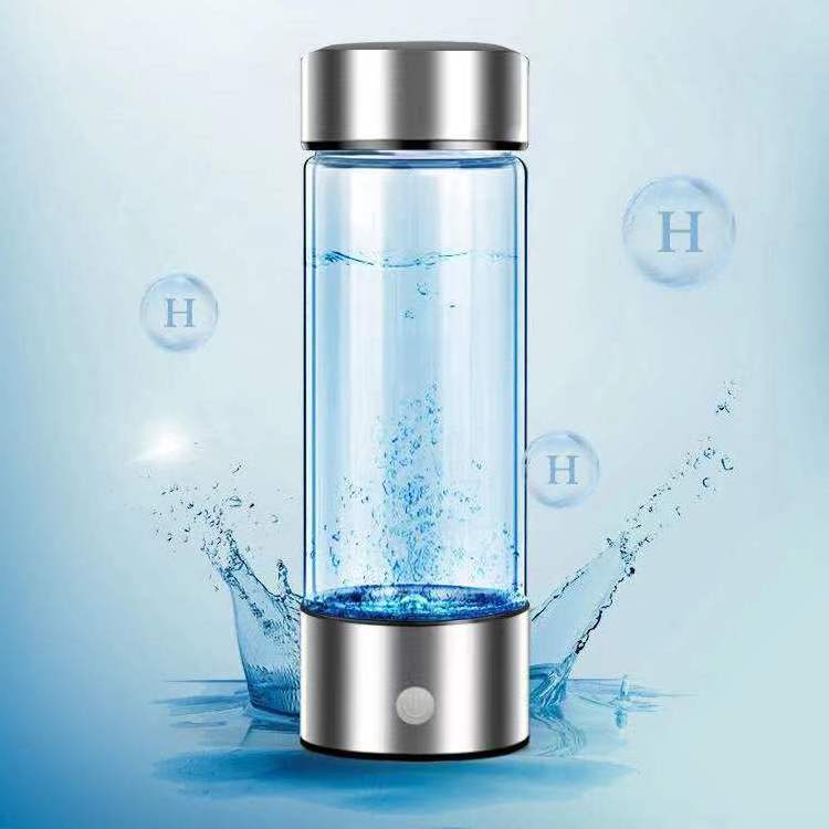 high 2.5-4.5 ppm hydrogen h2 concentration water glass bottle 4500 ppb spe unicorn with uv light