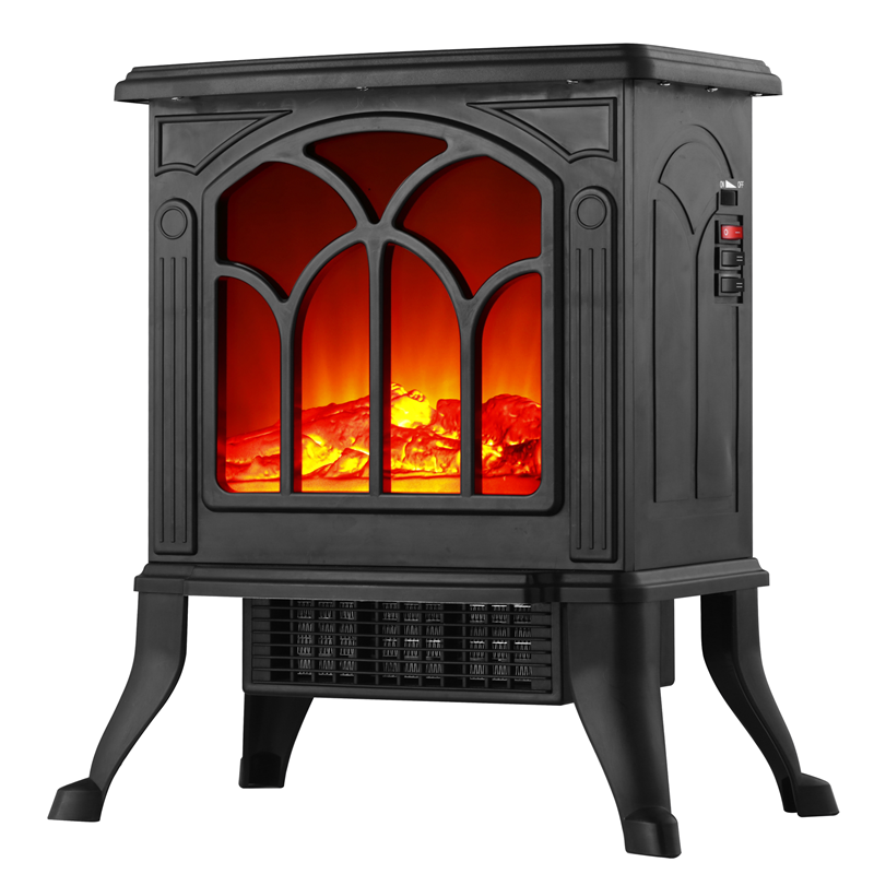 Portable Electric Fireplace Mini Size Flame Heater Indoor Small Tabletop Fireplace