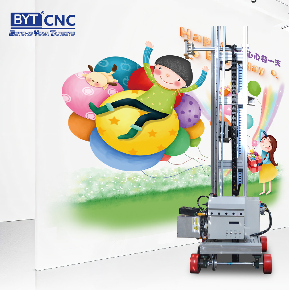 3d wall vertical  printing machine  Portable Automatic move by wheel wall painting printer for Kids Wall Printers