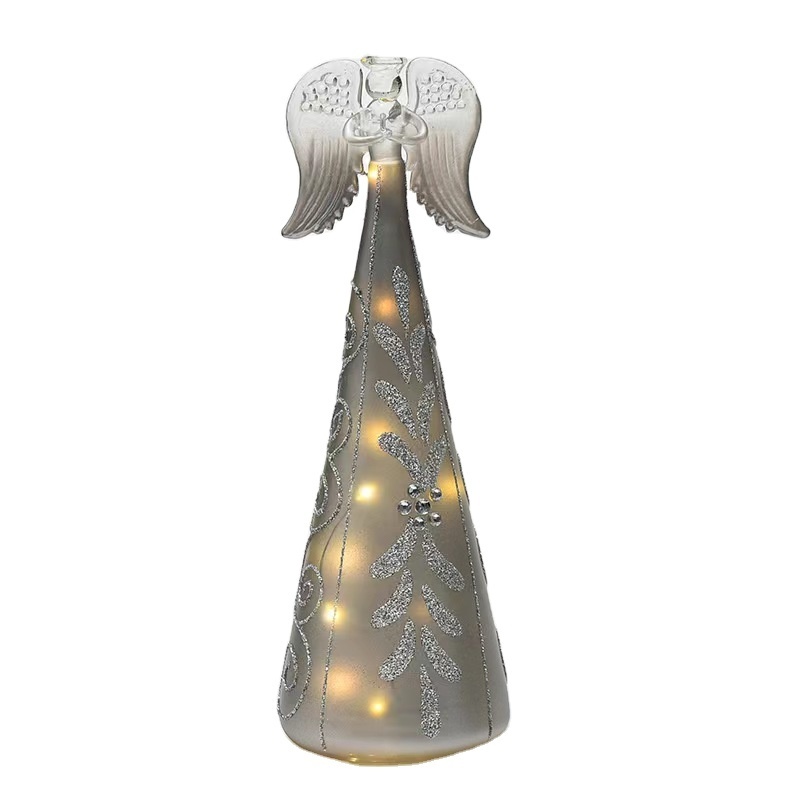 Outdoor Holiday Decorative customised size Glass Lighted Christmas Tree craft