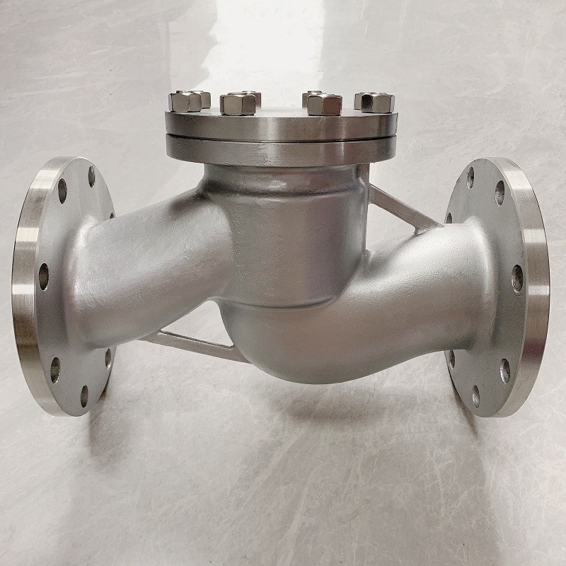 BIAOYI factory valve price H41W-16P non return spring  swing  stainless steel single disc check valve